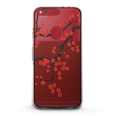 Lex Altern TPU Silicone Google Pixel Case Orange Flowers