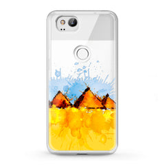 Lex Altern TPU Silicone Google Pixel Case Watercolor Pyramids