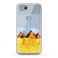 Lex Altern TPU Silicone Google Pixel Case Watercolor Pyramids