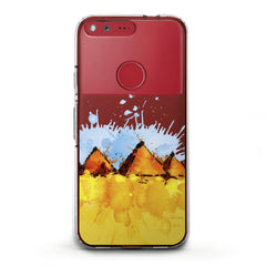 Lex Altern TPU Silicone Google Pixel Case Watercolor Pyramids