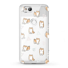 Lex Altern TPU Silicone Google Pixel Case Shiba Inu Pattern