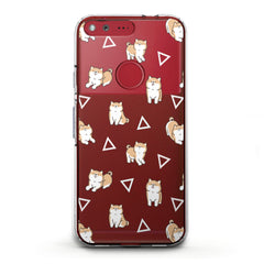 Lex Altern TPU Silicone Google Pixel Case Shiba Inu Pattern