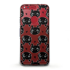 Lex Altern TPU Silicone Google Pixel Case Black Cats