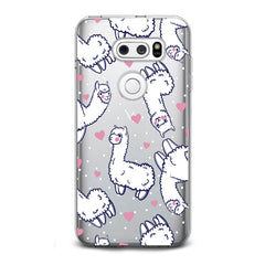 Lex Altern TPU Silicone LG Case White Llamas