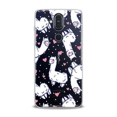 Lex Altern TPU Silicone Nokia Case White Llamas