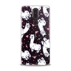 Lex Altern TPU Silicone Nokia Case White Llamas