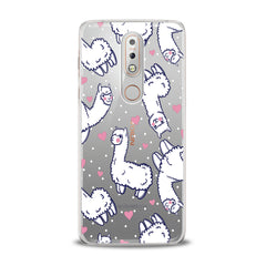 Lex Altern TPU Silicone Nokia Case White Llamas