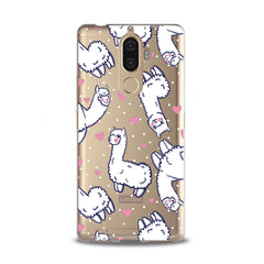 Lex Altern TPU Silicone Lenovo Case White Llamas