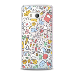 Lex Altern TPU Silicone HTC Case Bright Funny Stickers