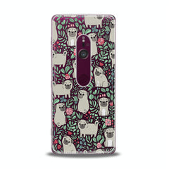 Lex Altern TPU Silicone Sony Xperia Case Kawaii Floral Pug