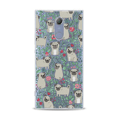 Lex Altern TPU Silicone Sony Xperia Case Kawaii Floral Pug