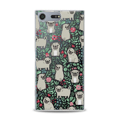 Lex Altern Kawaii Floral Pug Sony Xperia Case