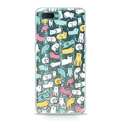 Lex Altern TPU Silicone Oppo Case Bright Colored Cats