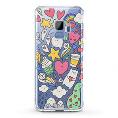 Lex Altern TPU Silicone Samsung Galaxy Case Lovely Stickers Art