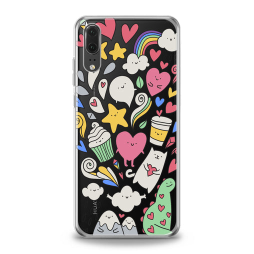 Lex Altern Lovely Stickers Art Huawei Honor Case