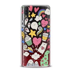 Lex Altern TPU Silicone VIVO Case Lovely Stickers Art