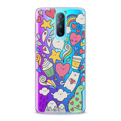 Lex Altern TPU Silicone Oppo Case Lovely Stickers Art