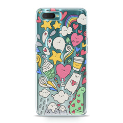 Lex Altern TPU Silicone Oppo Case Lovely Stickers Art