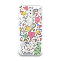 Lex Altern TPU Silicone Asus Zenfone Case Lovely Stickers Art