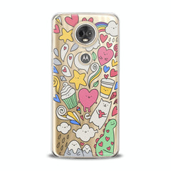 Lex Altern TPU Silicone Motorola Case Lovely Stickers Art