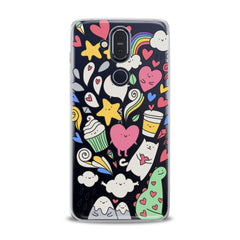 Lex Altern TPU Silicone Nokia Case Lovely Stickers Art