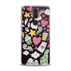 Lex Altern TPU Silicone Nokia Case Lovely Stickers Art