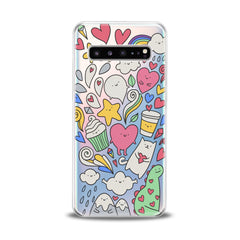 Lex Altern TPU Silicone Samsung Galaxy Case Lovely Stickers Art