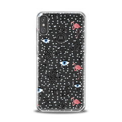 Lex Altern TPU Silicone Motorola Case Black Cacti Stickers