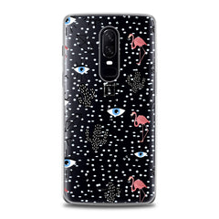 Lex Altern TPU Silicone OnePlus Case Black Cacti Stickers