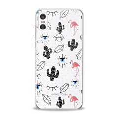 Lex Altern Black Cacti Stickers Motorola Case