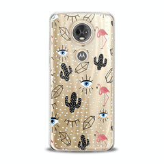 Lex Altern TPU Silicone Motorola Case Black Cacti Stickers