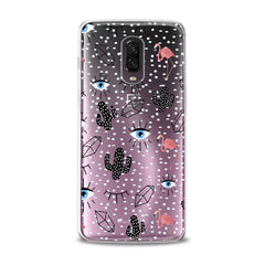 Lex Altern TPU Silicone OnePlus Case Black Cacti Stickers