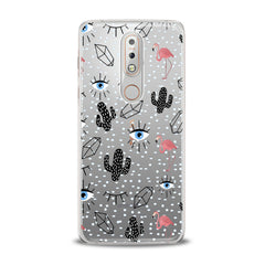 Lex Altern Black Cacti Stickers Nokia Case