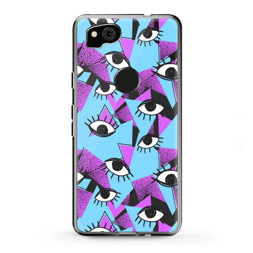 Lex Altern Google Pixel Case Black Eyes Pattern