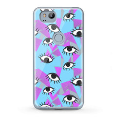 Lex Altern TPU Silicone Google Pixel Case Black Eyes Pattern