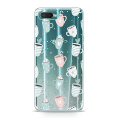 Lex Altern TPU Silicone Oppo Case Pastel Cups Cappuccino