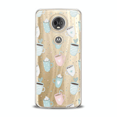 Lex Altern TPU Silicone Motorola Case Pastel Cups Cappuccino