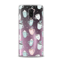 Lex Altern TPU Silicone OnePlus Case Pastel Cups Cappuccino