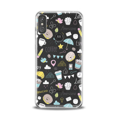 Lex Altern TPU Silicone Motorola Case Sweets Coffee Pattern