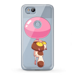 Lex Altern TPU Silicone Google Pixel Case Cat Bubble Gum