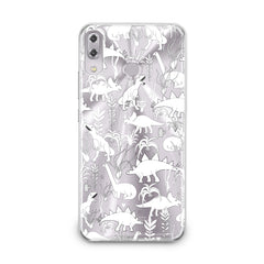 Lex Altern TPU Silicone Asus Zenfone Case White Printed Dinos