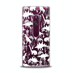 Lex Altern TPU Silicone Sony Xperia Case White Printed Dinos