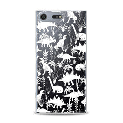 Lex Altern White Printed Dinos Sony Xperia Case