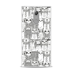 Lex Altern TPU Silicone Sony Xperia Case Pencil Drawing Cats