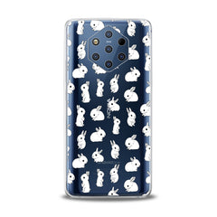 Lex Altern Cute White Bunnies Pattern Nokia Case