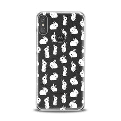 Lex Altern TPU Silicone Motorola Case Cute White Bunnies Pattern