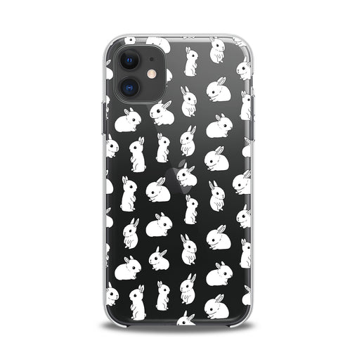 Lex Altern TPU Silicone iPhone Case Cute White Bunnies Pattern