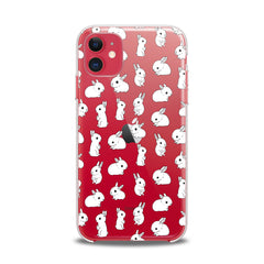 Lex Altern TPU Silicone iPhone Case Cute White Bunnies Pattern