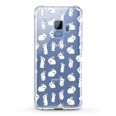 Lex Altern TPU Silicone Samsung Galaxy Case Cute White Bunnies Pattern