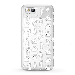 Lex Altern TPU Silicone Google Pixel Case Cute White Bunnies Pattern